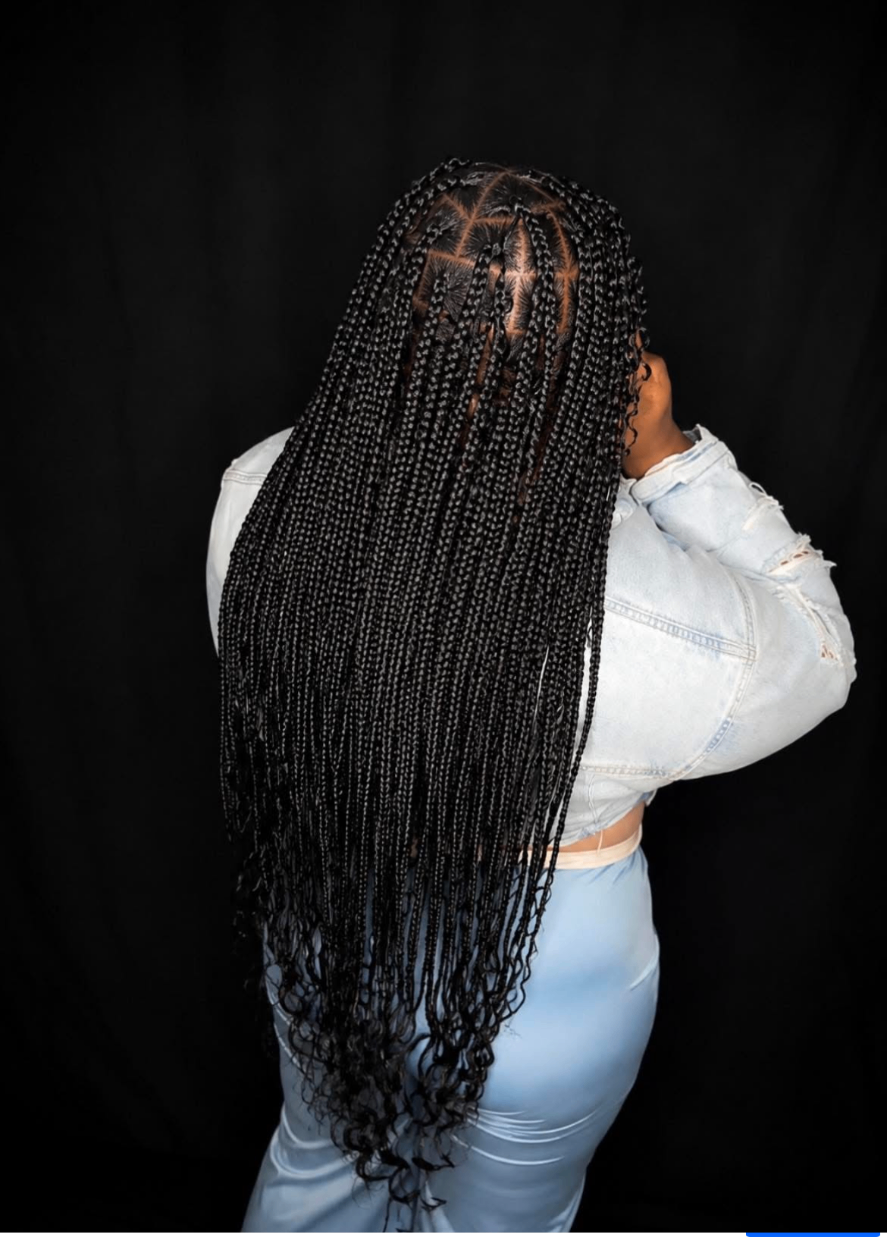 Medium Butt Length Knotless Boho